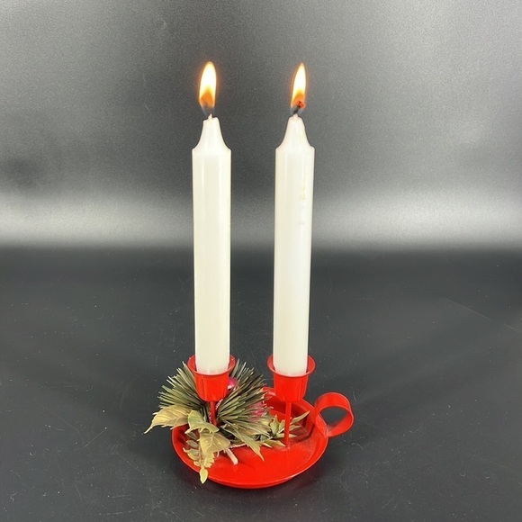 Vintage Enamel Candle Holder - Picture 1 of 10